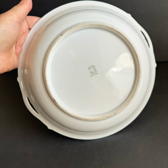 Noritake Lusterware Bird Floral Serving Bowl Iridescent Vintage Art Deco - Picture 10 of 11